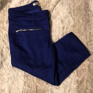 Royal Blue Jeans with Zipper Pockets